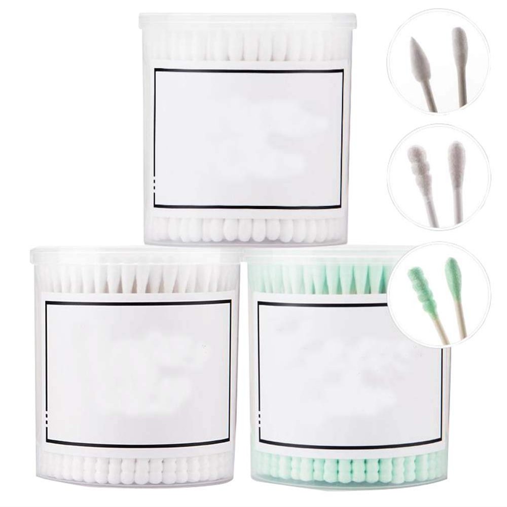 600 Counts Cotton Swabs Natural Double Tipped Organic Cotton Buds Cruelty-Free Ear Swabs B04