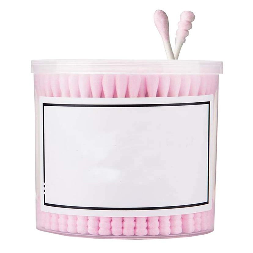 200 Counts Cotton Swabs Natural Double Tipped Organic Cotton Buds Cruelty-Free Ear Swabs A04