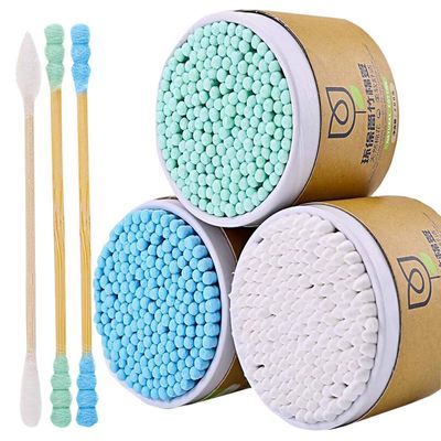 600 Counts Cotton Swabs Natural Double Tipped Organic Cotton Buds Cruelty-Free Ear Swabs D02