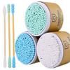 600 Counts Cotton Swabs Natural Double Tipped Organic Cotton Buds Cruelty-Free Ear Swabs D02 view 1