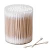 200 Counts Cotton Swabs Natural Double Tipped Organic Cotton Buds Cruelty-Free Ear Swabs E01 view 1