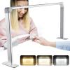 Nail Table Light Foldable - Nail Light for Desk, Square Led Frame Manicure Nail Desk Lamp for Tattoo Lash Tech, 3 Color Temperature 4000k-6500k view 1