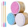 600 Counts Cotton Swabs Natural Double Tipped Organic Cotton Buds Cruelty-Free Ear Swabs D03 view 1