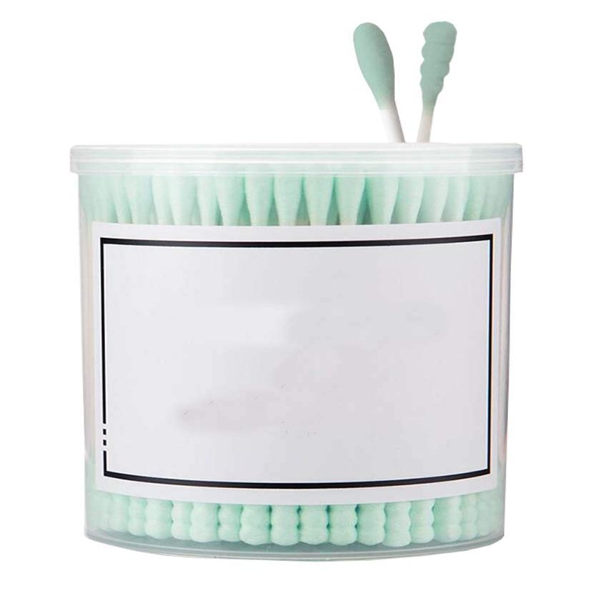200 Counts Cotton Swabs Natural Double Tipped Organic Cotton Buds Cruelty-Free Ear Swabs A05