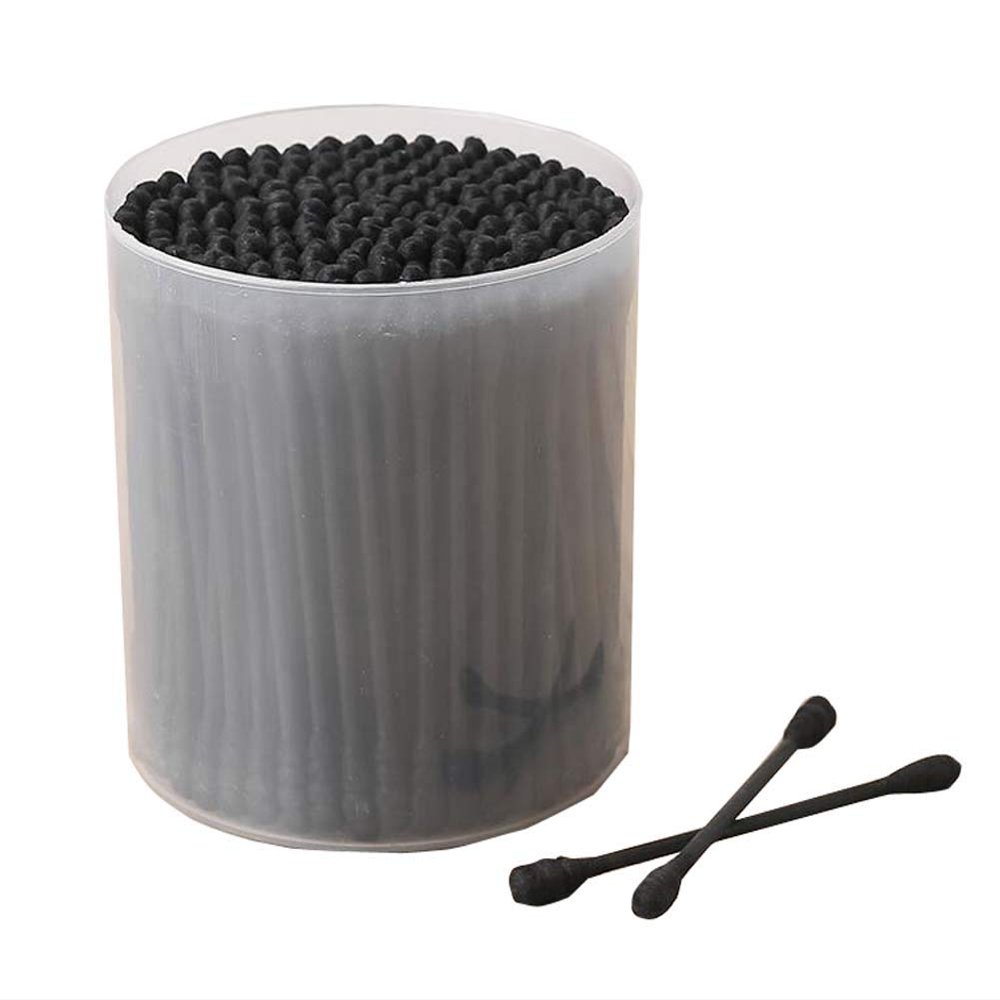 200 Counts Cotton Swabs Natural Double Tipped Organic Cotton Buds Cruelty-Free Ear Swabs E03