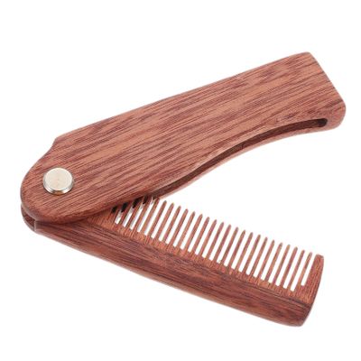 Beaupretty 3pcs Folding Mustache Comb Beard Brush Portable Hair Tool Household Use Hair Supply