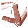 Beaupretty 3pcs Folding Mustache Comb Beard Brush Portable Hair Tool Household Use Hair Supply view 4
