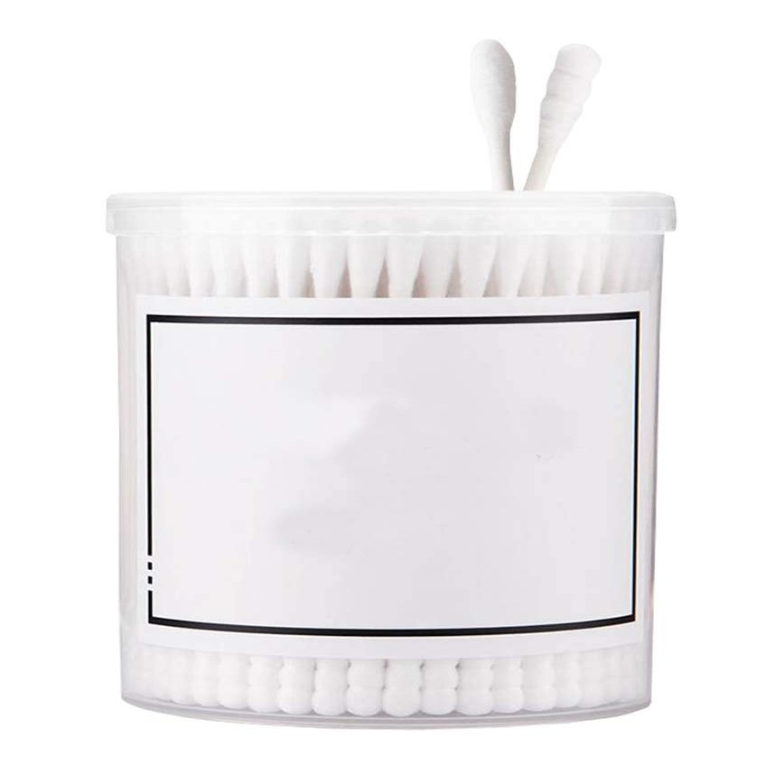 200 Counts Cotton Swabs Natural Double Tipped Organic Cotton Buds Cruelty-Free Ear Swabs A02