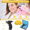 Professional Ear Piercing Gun Tool Set, Reusable Ear Piercing Machine with Colorful Crystal Earrings Set for At Home Salon Earlobe Cartilage Helix Tragus Piercing Tool Kit view 3
