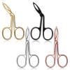4 Pieces Eyebrow Tweezers Scissor Handle Flat Straight Tip Brow Scissors Remover Slanted Tip Facial Hair Eyebrows Stainless Steel Eyebrow Facial Remover Brow Tweezers for Women Men view 1