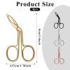4 Pieces Eyebrow Tweezers Scissor Handle Flat Straight Tip Brow Scissors Remover Slanted Tip Facial Hair Eyebrows Stainless Steel Eyebrow Facial Remover Brow Tweezers for Women Men view 2