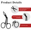4 Pieces Eyebrow Tweezers Scissor Handle Flat Straight Tip Brow Scissors Remover Slanted Tip Facial Hair Eyebrows Stainless Steel Eyebrow Facial Remover Brow Tweezers for Women Men view 3
