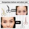 4 Pieces Eyebrow Tweezers Scissor Handle Flat Straight Tip Brow Scissors Remover Slanted Tip Facial Hair Eyebrows Stainless Steel Eyebrow Facial Remover Brow Tweezers for Women Men view 4