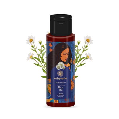 Ashpveda Blissful Bhringraj Head Massage Hair Oil | Essential Ayurvedic Herb Enriched Hair Oils for Headache Relaxation & Stress | Natural Hair Growth & Shine (30 ml)