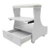 Pedicure Foot Rest,Beauty Salon Nail Or Foot Bath Spa Portable Esthetician Trolley Cart for Foot Rest Pedicure Manicure Funiture Massage Table Salon Supplies (White) view 2