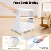 Pedicure Foot Rest,Beauty Salon Nail Or Foot Bath Spa Portable Esthetician Trolley Cart for Foot Rest Pedicure Manicure Funiture Massage Table Salon Supplies (White) view 3