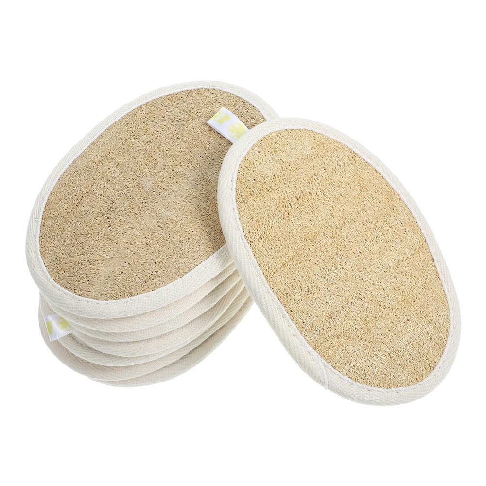 Beavorty 8pcs Natural Loofah Dishwashing Sponges Soft and Cleaning Tool for Kitchen Dishes and Shower Scrubbing No Smell Comfortable Grip