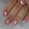 KQueenest Cat Eye Pink Press on Nails Short Square, 30 Pcs Thick Glitter Fake Nails Press ons, Sparkle Bling Acrylic Nails Glue on Short, Shiny Cute False Nails Stick on Nails for Women Manicure view 1
