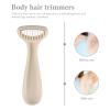 Beavorty Manual Body Hair Trimmer Portable Hair Remover for Women for Legs Armpits and Bikini for Travel and Shower Use Almond view 2
