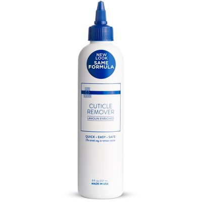 Cuticle Remover & Softener Liquid for Nails  Blue Cross Professional Nail Care with Lanolin, Hydrating Treatment for Dry Cuticles & Hangnails, Made in USA, 8oz