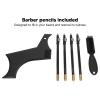 Beard Shaper, Beard Lineup Tool Beard Grooming Toolkit Includes Beard Shaping Stencil with 4 Barber Pencils for Home Use and Travel (Black) view 4