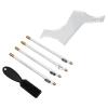 Beard Shaper, Beard Lineup Tool Beard Grooming Toolkit Includes Beard Shaping Stencil with 4 Barber Pencils for Home Use and Travel (White) view 4