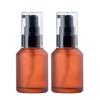 2 Pcs 60ml 2oz Glass Pump Bottles Refillable Glass Pump Lotion Dispenser Cosmetic Cream Pump Bottle Travel Size Soap Dispenser Cosmetic Containers Travel Pump Bottles for Toiletries(Wine Red) view 1
