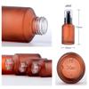 2 Pcs 60ml 2oz Glass Pump Bottles Refillable Glass Pump Lotion Dispenser Cosmetic Cream Pump Bottle Travel Size Soap Dispenser Cosmetic Containers Travel Pump Bottles for Toiletries(Wine Red) view 3