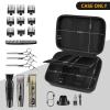 Boobowl Barber Accessories Bag for Clippers and Supplies, Mens Hair Trimmers Box, Portable Clipper Storage Holder Organizer for Hair Cutting, Guard Grooming Kit and Barbers Supplies (Bag Only) -Black view 2