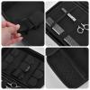 Boobowl Barber Accessories Bag for Clippers and Supplies, Mens Hair Trimmers Box, Portable Clipper Storage Holder Organizer for Hair Cutting, Guard Grooming Kit and Barbers Supplies (Bag Only) -Black view 3