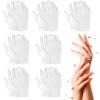 APLZGMG 7Pair White 100% Cotton Gloves for Eczema and Dry Hands - Moisturizing Gloves SPA Overnight - Breathable Sleeping Gloves view 1