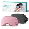 2PCS Cold Eye Mask - Cooling Eye Mask for Puffy Eyes, Cold Compress for Dark Circles, Tired Eyes, Headache, Migraines Relief - Reusable Gel Ice Pack, Weighted Sleep Mask(Black, Pink) view 1