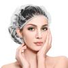 Ortarco 100PCS Large Disposable Shower Caps for Women reusable waterproof, 20" Plastic Deep Conditioning Hair Cap for Shower, Multi-use Thick Elastic Clear Shower Cap for Home Salon Hotel and Travel view 1