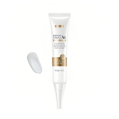 BSMKCL Snail Eye Cream with Red Ginseng, Women Under Eye Dark Circles, Eye Bags, Fine Lines Snail Essence Eye Cream Moisturizing & Nourishing Eye Care 30g
