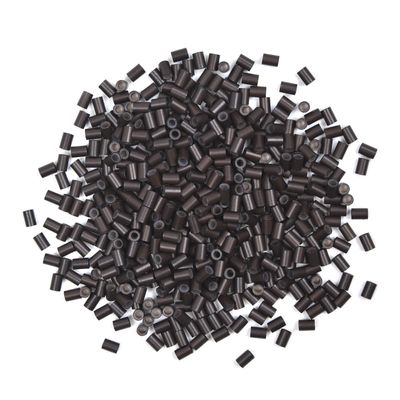 1000 Pcs Hair Extensions Micro Rings Links Beads Silicone Lined Copper Ring 3.5 mm Hair Beads for Hair Extensions (3.5mm Dark Brown)