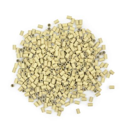 1000 Pcs Hair Extensions Micro Rings Links Beads Silicone Lined Copper Ring 3.5 mm Hair Beads for Hair Extensions (3.5mm Blonde)