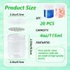20Pack 4oz Clear Plastic Slime Containers with Lids,Round Refillable Travel Storage Sealed Jars Wide Mouth Container for Candy,Makeup,Cosmetics,Lotions,Eye Shadow,Cream,Butters view 2