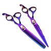 Hair Cutting Scissors, 7 Inch Professional Japan 440c Steel Purple Flame Gem Hair Scissors Cutting Barber Tools Haircut Thinning Shears Hairdresser Scissors view 2