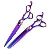 Hair Cutting Scissors, 7 Inch Professional Japan 440c Steel Purple Flame Gem Hair Scissors Cutting Barber Tools Haircut Thinning Shears Hairdresser Scissors view 3