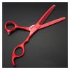 5.5/6 Inch Red Hair Cutting Scissors, Hair Thinning Scissors, Barber Scissors, Hairdressing Scissors Hair Cutting Shears view 4