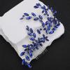 Rumtock Blue Rhinestones Beads Silver Hair Comb Handmade Hair Accessories for Women Girls Special Occasion Jewelry (Blue) view 1