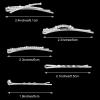 10Pcs Rhinestone Bobby Pins Crystal Diamond Bling Hair Pins Shiny Fancy Metal Barrettes I S X Shaped Hair Accessories for Women Girls Party Wedding Daily (Silver) view 2