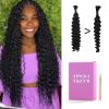 IDN BEAUTY Human Braiding Hair 20 Inch 50g Bulk Boho Hair For Braiding Deep Wave Natural Black Bulk Human Hair For BoHo Braids No Weft 15A Vietnam Virgin Braiding Hair view 1
