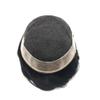 Hair Wonders Toupee For Men Hair Pieces Swiss Lace Real Human Hair Replacement System Mens Toupee Hair Piece Men Hair System Prosthesis For Men8x10 Medium light density #1B40 1B# OFF BLACK+40% GREY view 3