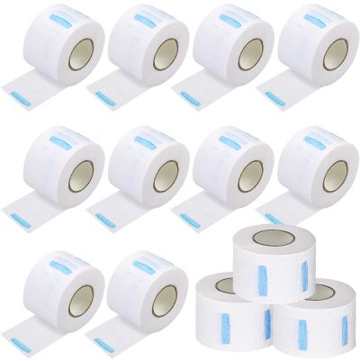 Yilloog 1000 Strips 10 Rolls Disposable Barber Paper Haircutting Neck Strips Hairdressing Stretchy Neck Band Neck Paper Tissue for Barber Hair Cutting Styling Salon Accessories Supplies
