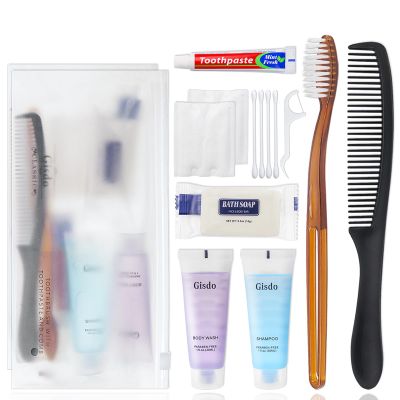 Gisdo 20 Sets Toiletry Kits Homeless Personal Hygiene Kit Bulk Homeless Care Package Supplies Travel Toiletry Kit Homeless Hygiene Kit Bulk for Men Women Charity Disposable Toiletry Kit(10-IN-1)