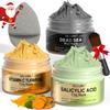 Facial Clay Mask Set - Vitamin C Turmeric Face Mask, Dead Sea Mud & Salicylic Acid (BHA) Mask for Pores Cleansing, Blackheads, Dark Spots, Brightening, Face Masks Skincare Gift for Women, 2.82 oz each view 1