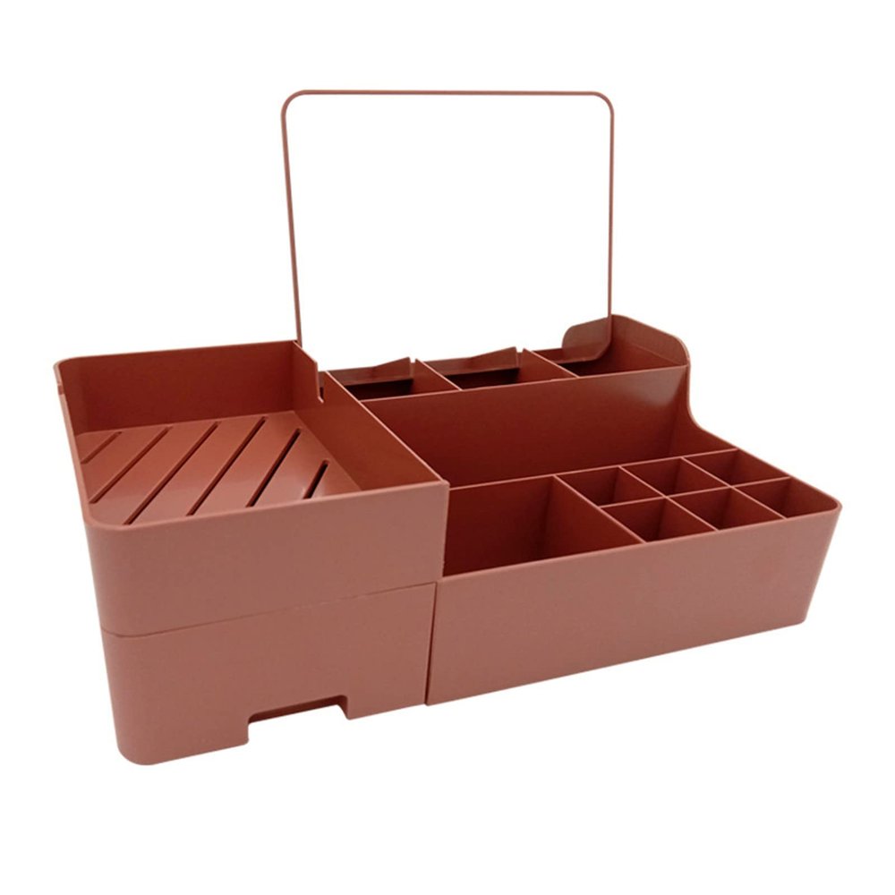 KELINFONG Makeup Bag - Large Capacity Plastic Cosmetic Organizer for Countertop & Dresser