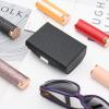 Beautyflier Large Lipstick Case with Mirror, Womens PU Leather Lipstick Case Holder for Purse with Mirror Rectangle Makeup Travel Cases, Women's Portable Lipstick Pouch Travel Cosmetic Case (Black) view 3