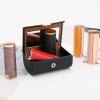 Beautyflier Large Lipstick Case with Mirror, Womens PU Leather Lipstick Case Holder for Purse with Mirror Rectangle Makeup Travel Cases, Women's Portable Lipstick Pouch Travel Cosmetic Case (Black) view 4